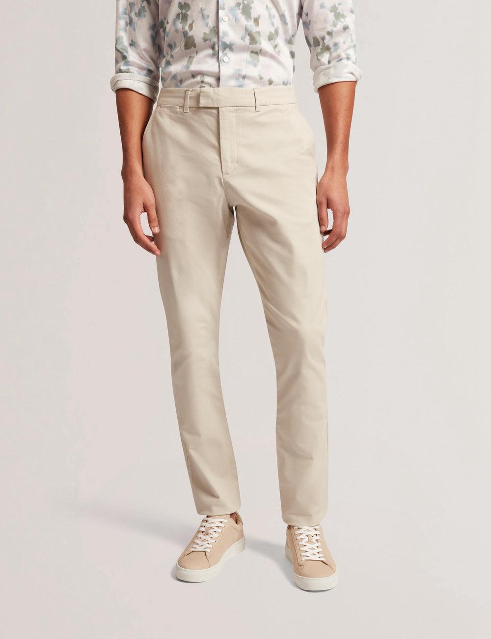 Pantalones Ted Baker BATFORD - Slim Fit Cotton Blend Chinos Hombre Tan | ATWD-92850
