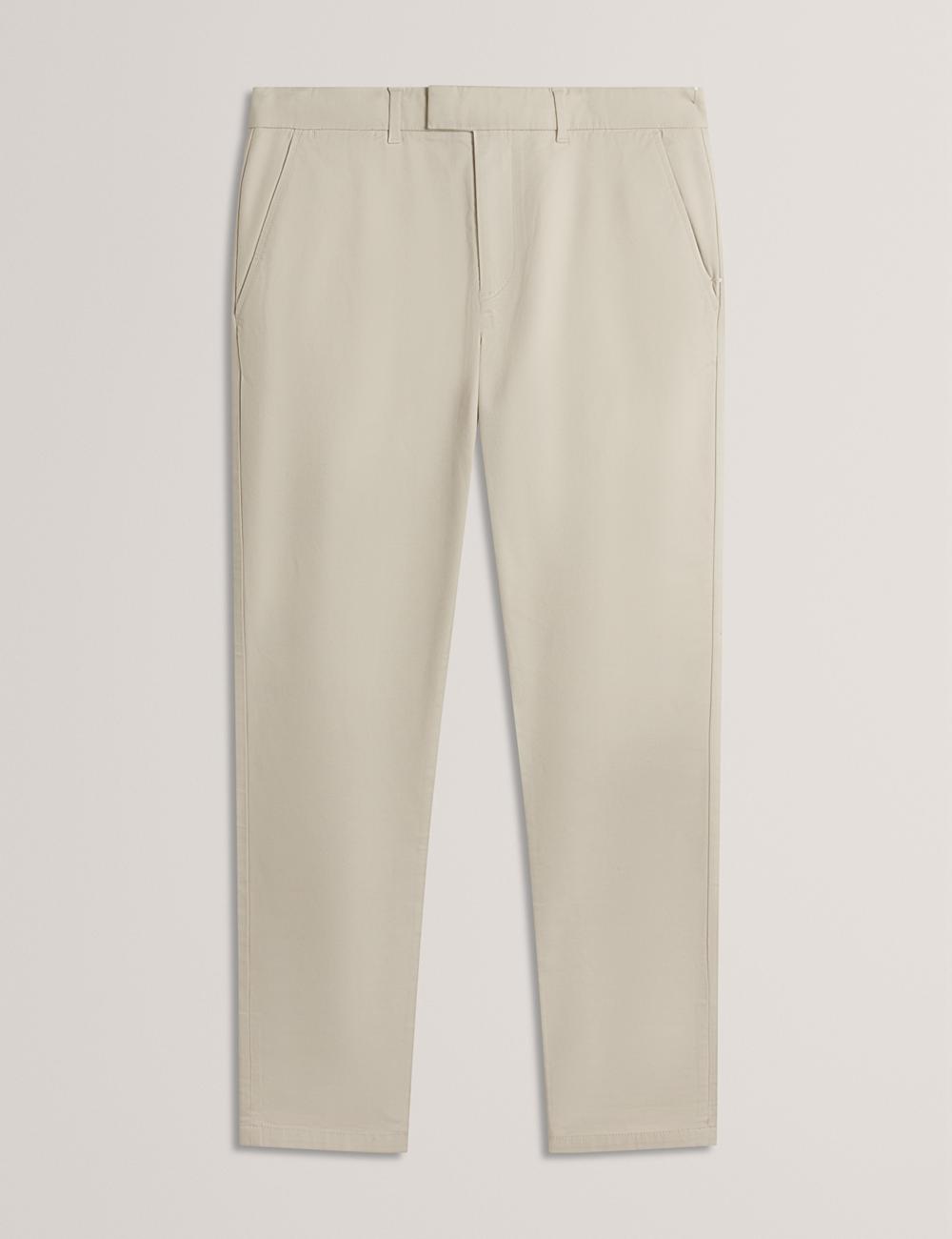 Pantalones Ted Baker BATFORD - Slim Fit Cotton Blend Chinos Hombre Tan | ATWD-92850