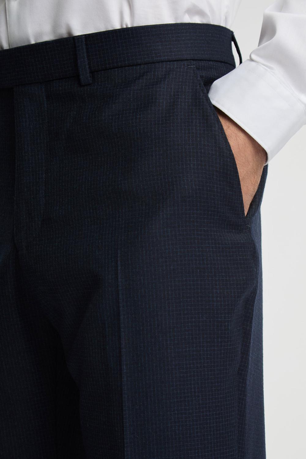 Pantalones Ted Baker CANISTS - Grid Check Regular Fit Suit Hombre Azul Marino | WDJE-31027