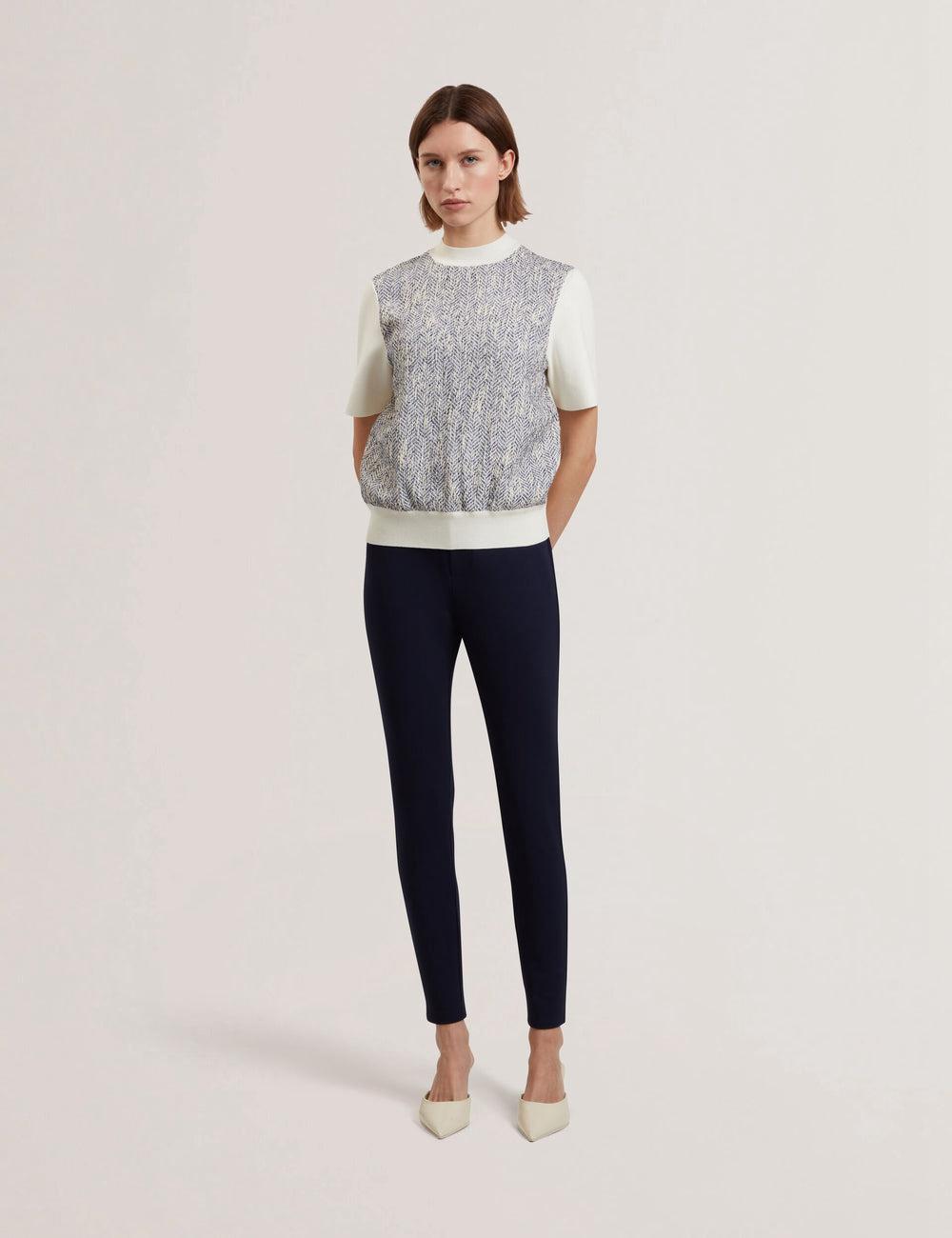 Pantalones Ted Baker FELINDA - Fly Front Stretchy Mujer Azul Marino | GVKU-07184