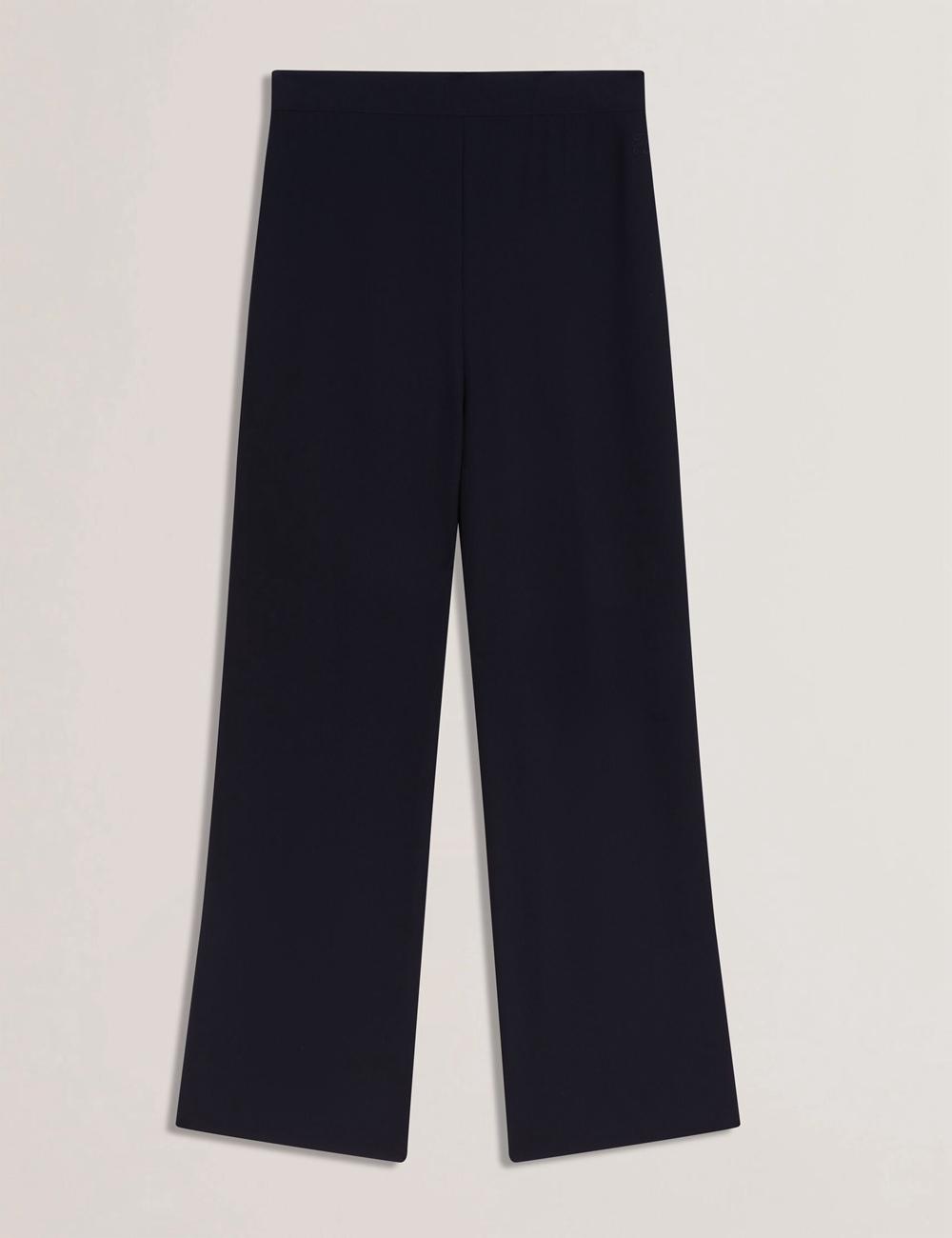 Pantalones Ted Baker GORJJA - Piping Detail Wide Leg Crepe Mujer Azul Marino | DGWE-95246