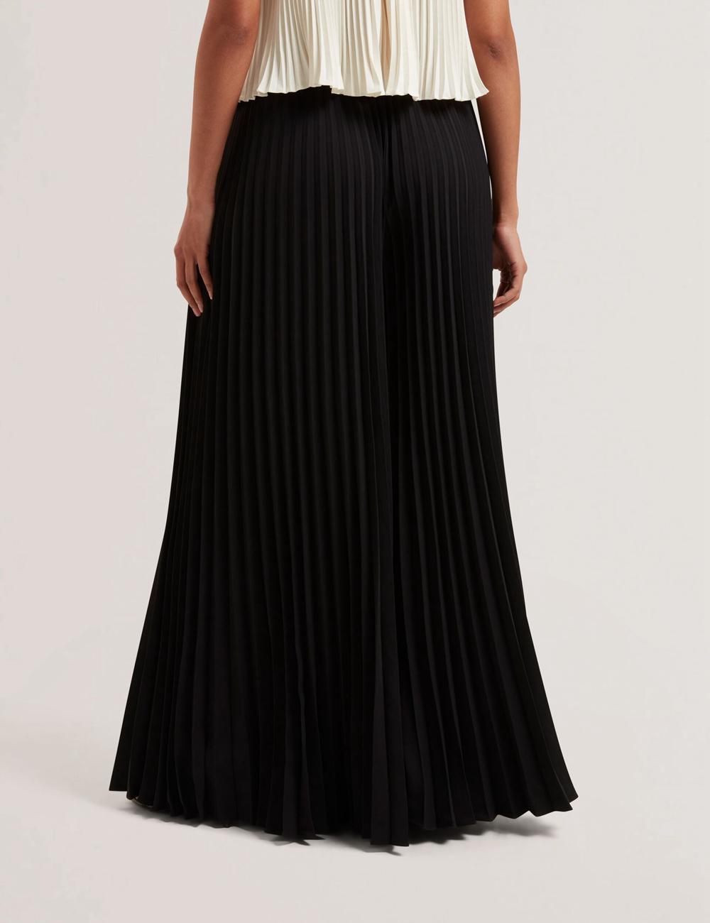 Pantalones Ted Baker HARYX - Pleated Wide Leg Palazzo Mujer Negras | NPFY-41025