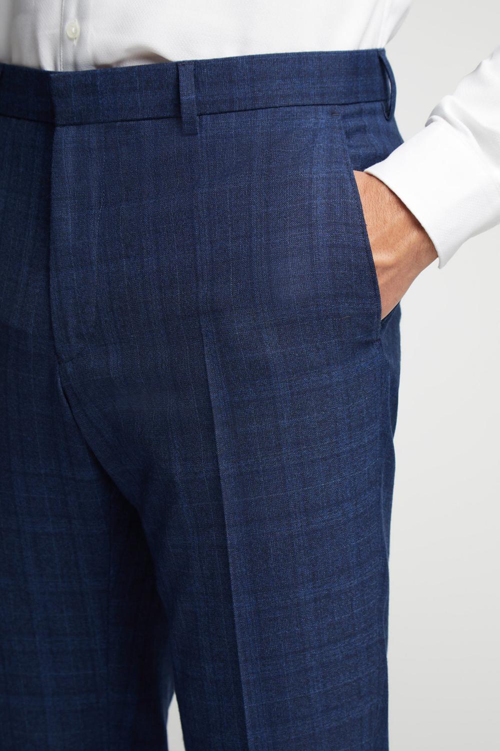 Pantalones Ted Baker HOYLETS - Soft Check Slim Fit Suit Hombre Azul Marino | PLTE-16827
