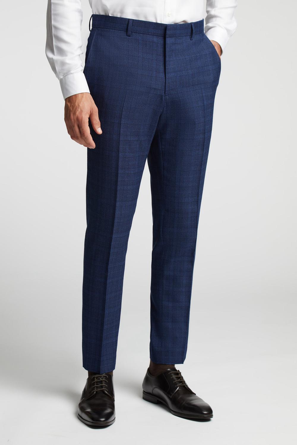 Pantalones Ted Baker HOYLETS - Soft Check Slim Fit Suit Hombre Azul Marino | PLTE-16827