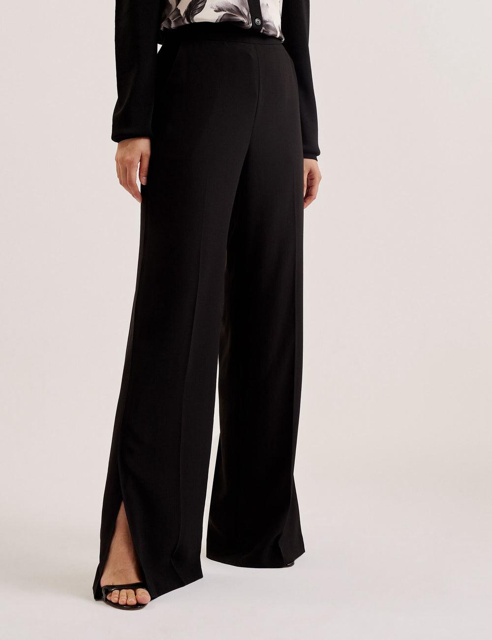 Pantalones Ted Baker INUT - Tailored High Waist Wide Leg Mujer Negras | KLJO-58934