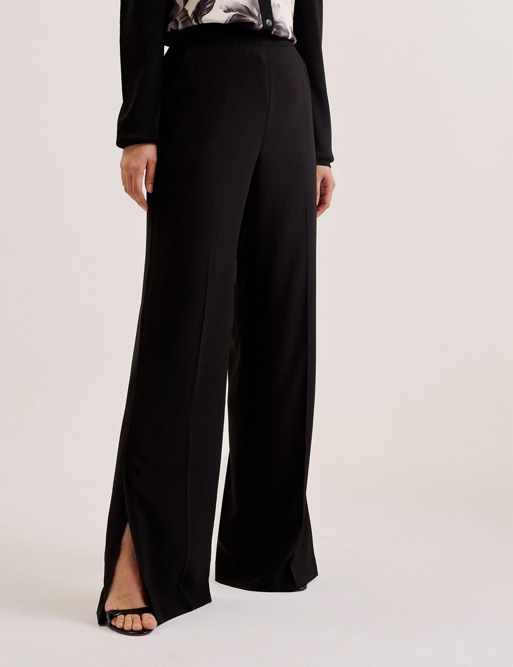 Pantalones Ted Baker INUT - Tailored High Waist Wide Leg Mujer Negras | KLJO-58934