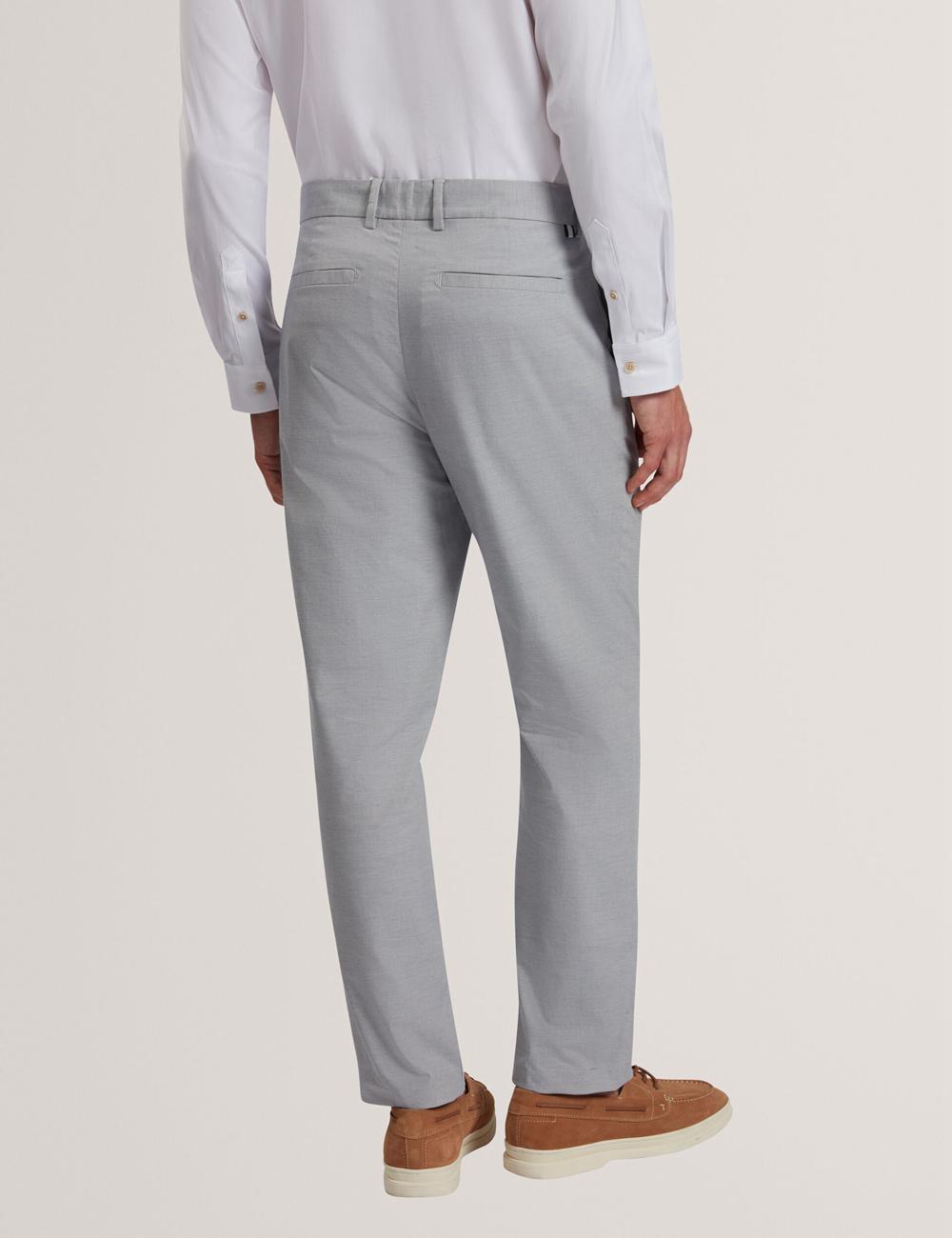 Pantalones Ted Baker JACKUS - Regular Fit Cotton Blend Chino Hombre Azul Marino | BZIL-68124