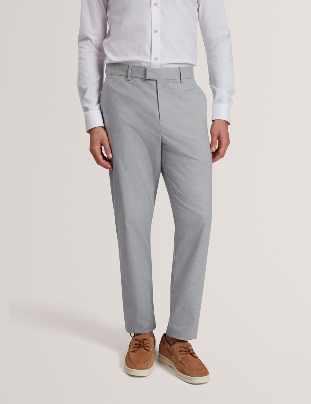 Pantalones Ted Baker JACKUS - Regular Fit Cotton Blend Chino Hombre Azul Marino | BZIL-68124