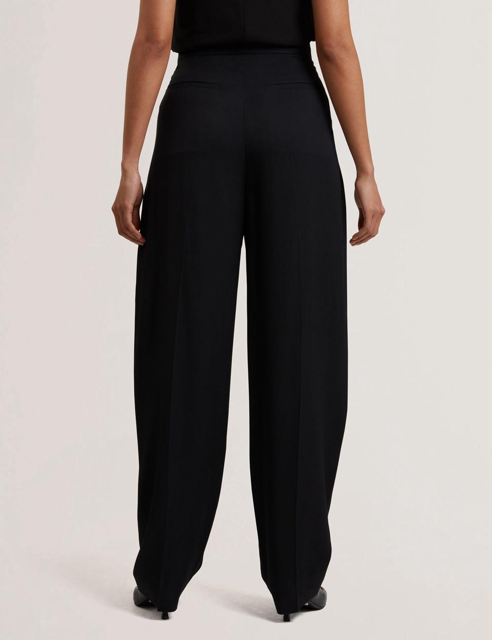Pantalones Ted Baker KIOLLI - Wool Blend Barrel Leg Tailored Mujer Negras | PIKN-02418