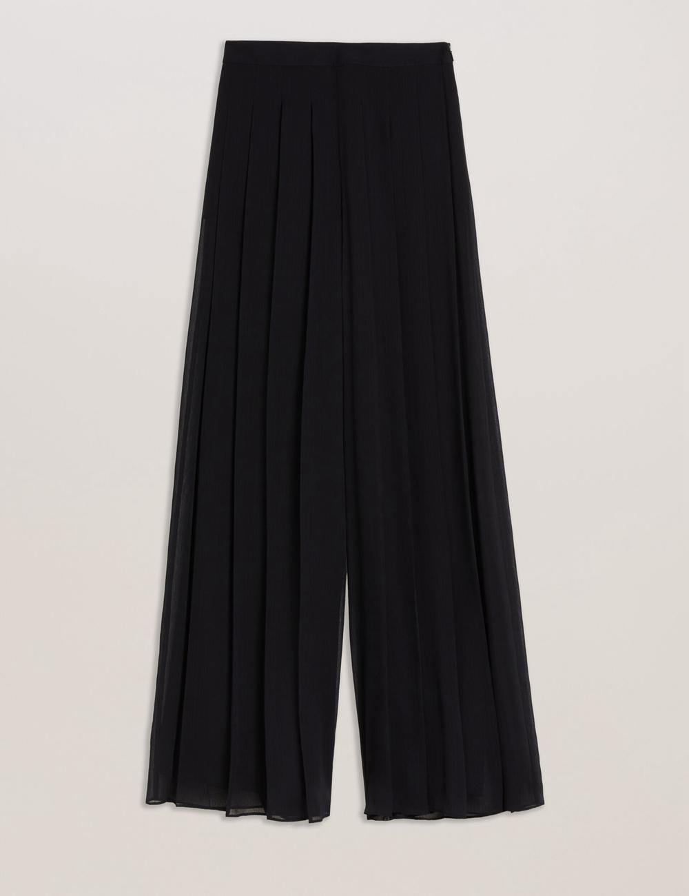 Pantalones Ted Baker KOKUTO - Chiffon Pleated Wide Leg Palazzo Mujer Negras | HUOF-02631