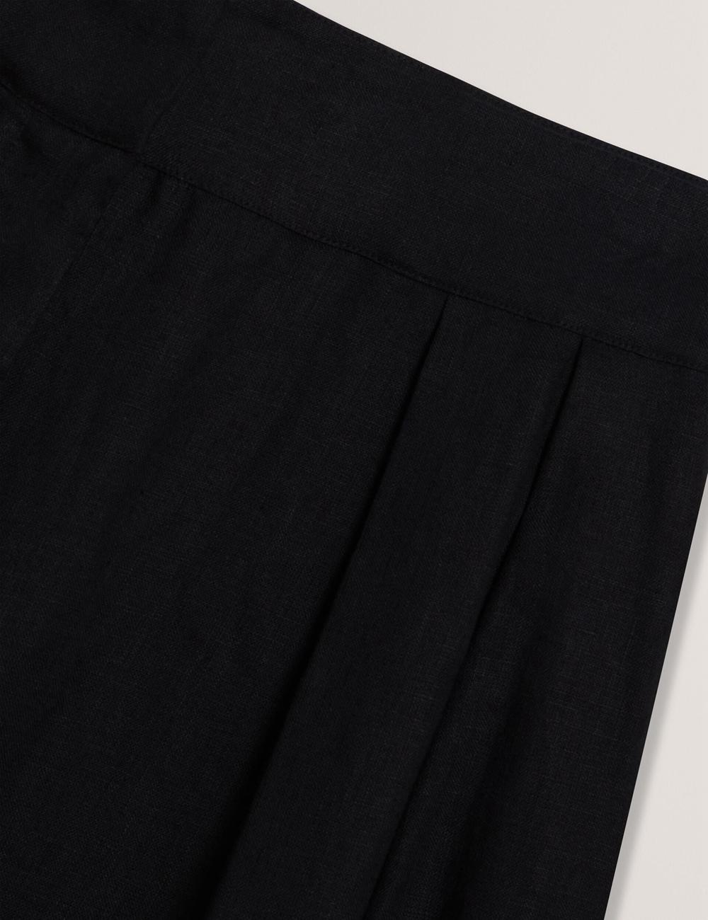 Pantalones Ted Baker KYFAAT - Pure Linen Tailored Wide Leg Mujer Negras | DRWQ-37590