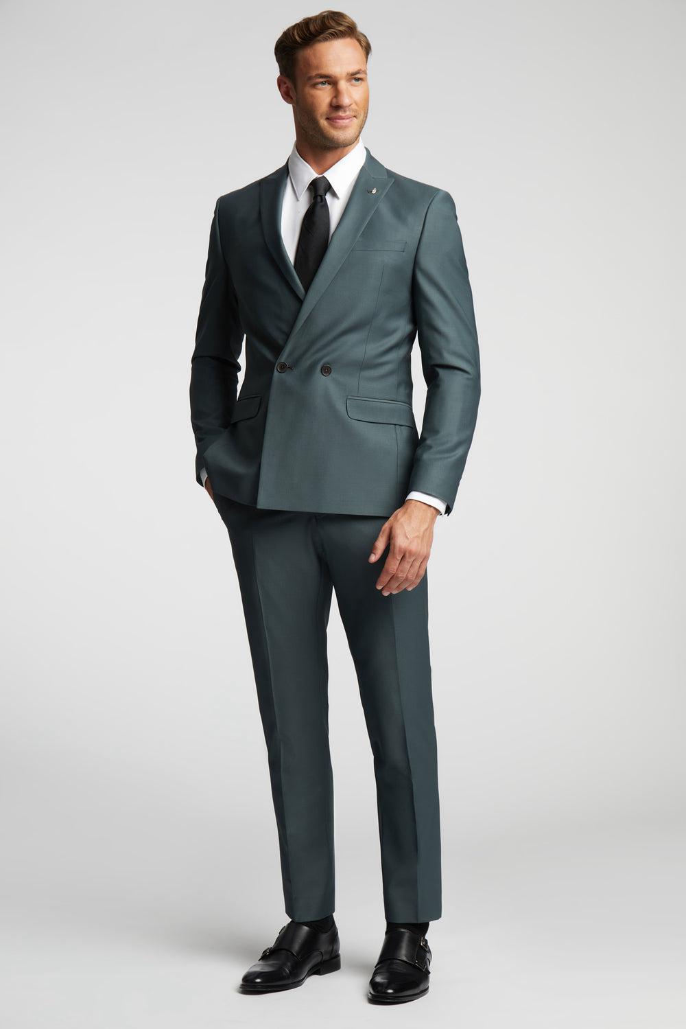 Pantalones Ted Baker LUNANTS - Wool Blend Slim Suit Hombre Verde | OVEN-90348