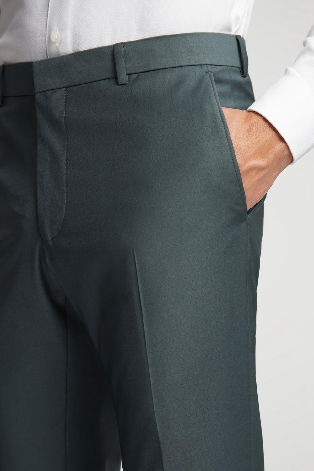 Pantalones Ted Baker LUNANTS - Wool Blend Slim Suit Hombre Verde | OVEN-90348