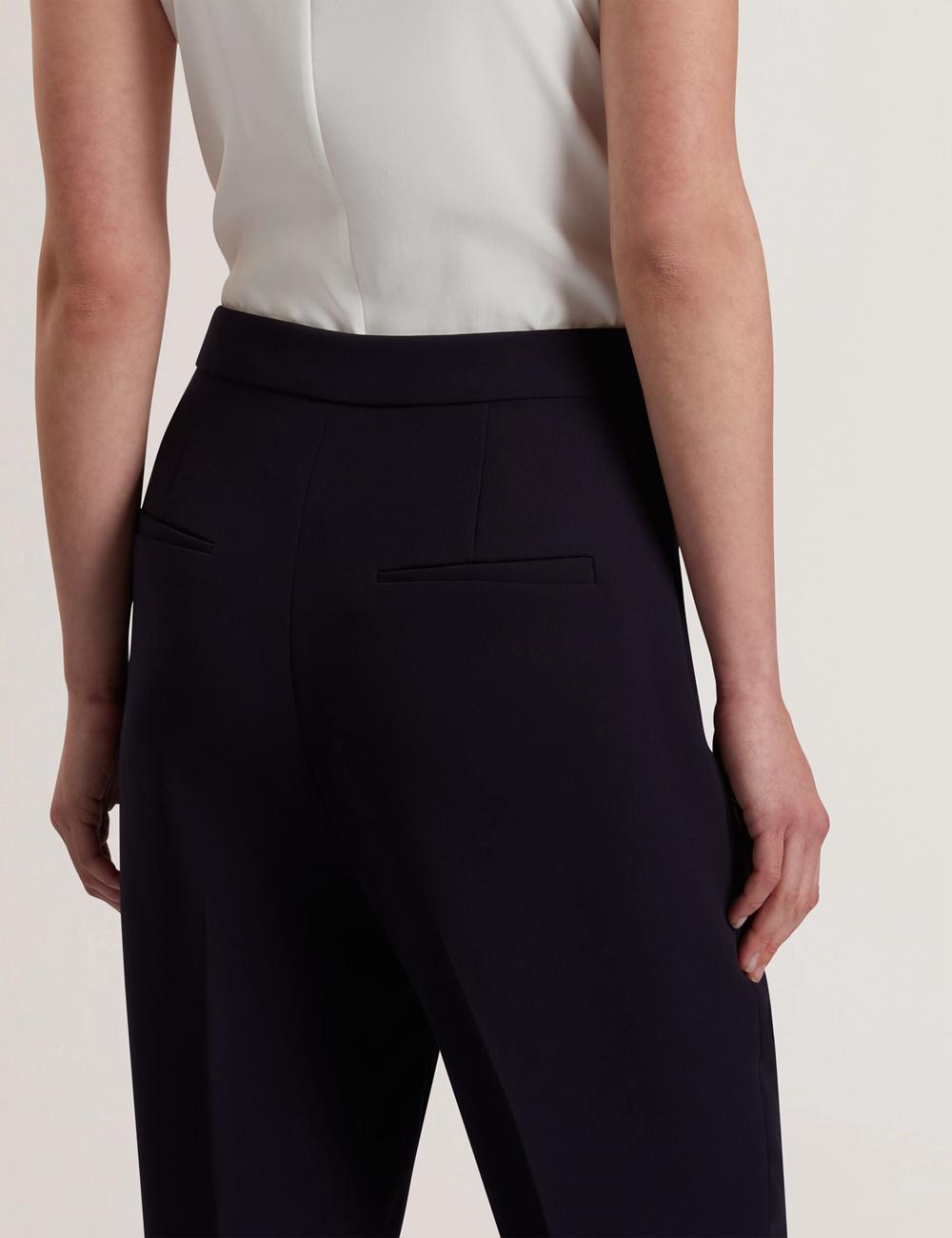 Pantalones Ted Baker MANABTL - High Waist Tapered Leg Tailored Mujer Azul Marino | TEFV-45936