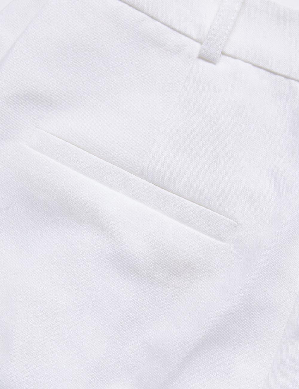 Pantalones Ted Baker MUSUBT - Linen Cotton High Waisted Tailored Mujer Blancas | GRJL-96285