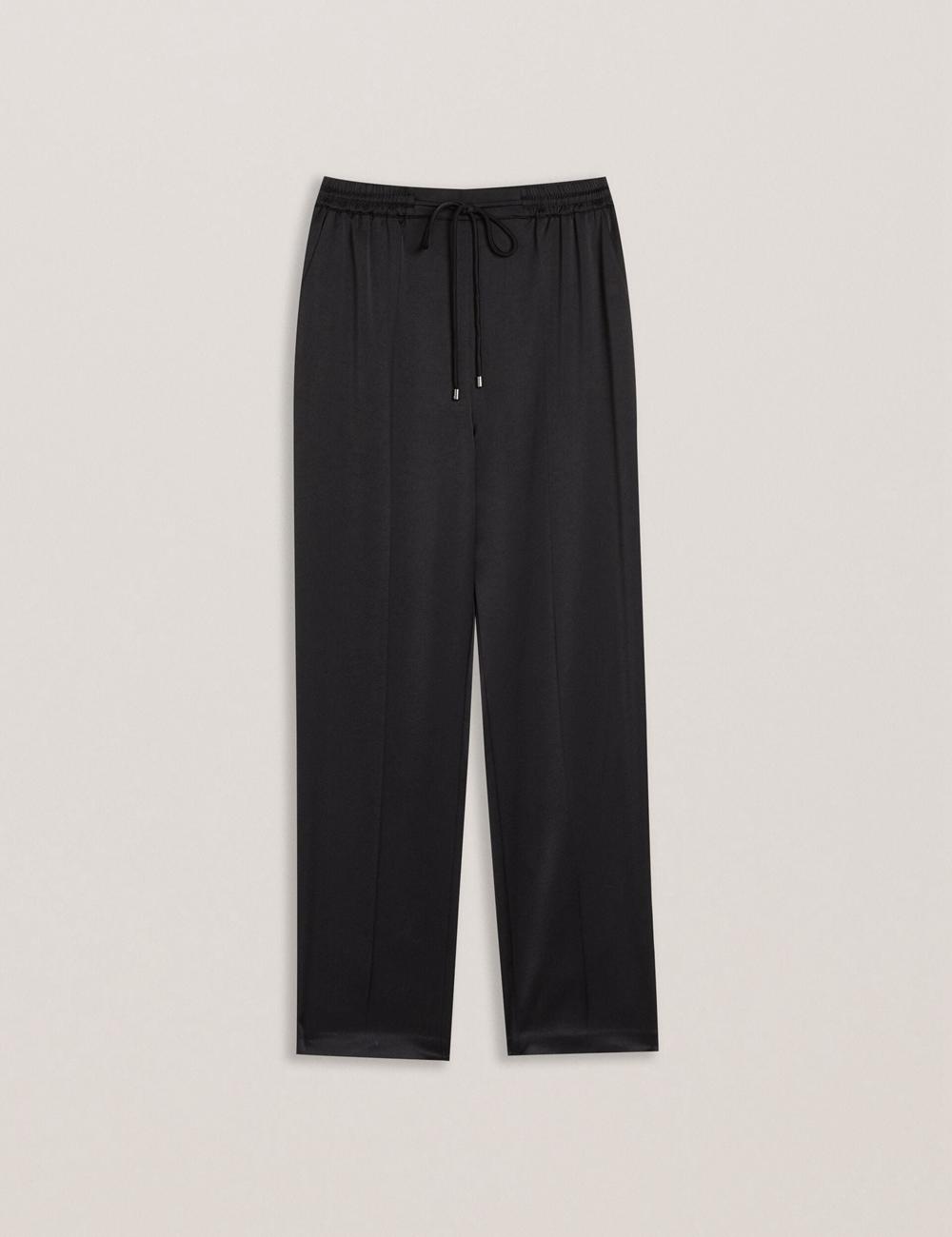 Pantalones Ted Baker NATORI - Satin Elasticated Waist Tapered Mujer Negras | MXWD-93710