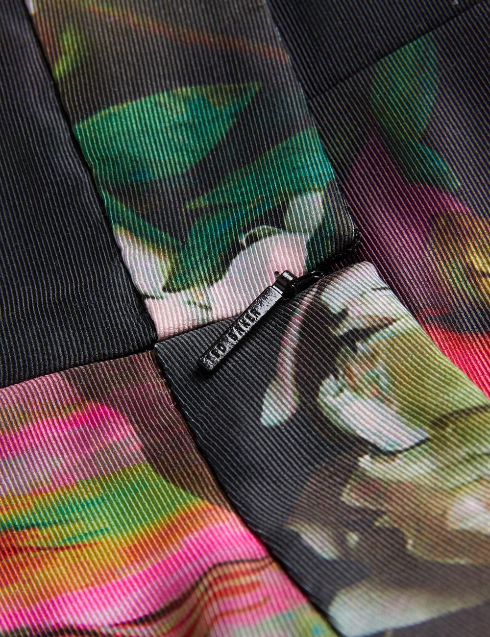 Pantalones Ted Baker OKUNIT - Tapered Leg Floral Print Tailored Mujer Negras | HXLW-86137