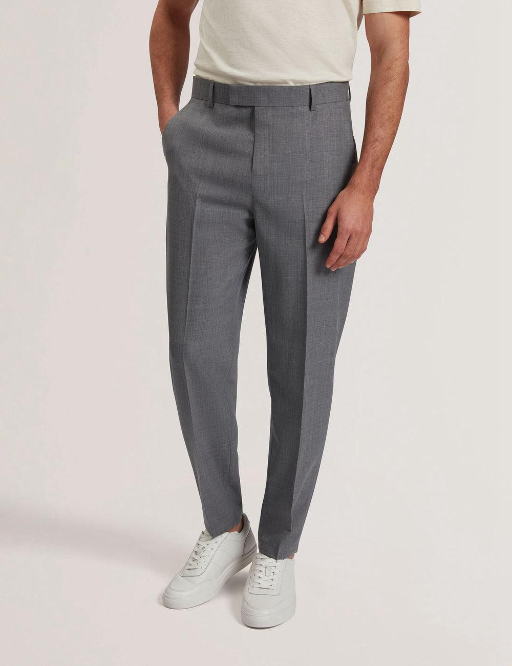 Pantalones Ted Baker SELWYNT - Lightweight Wool Blend Hombre Gris | GMYB-04963