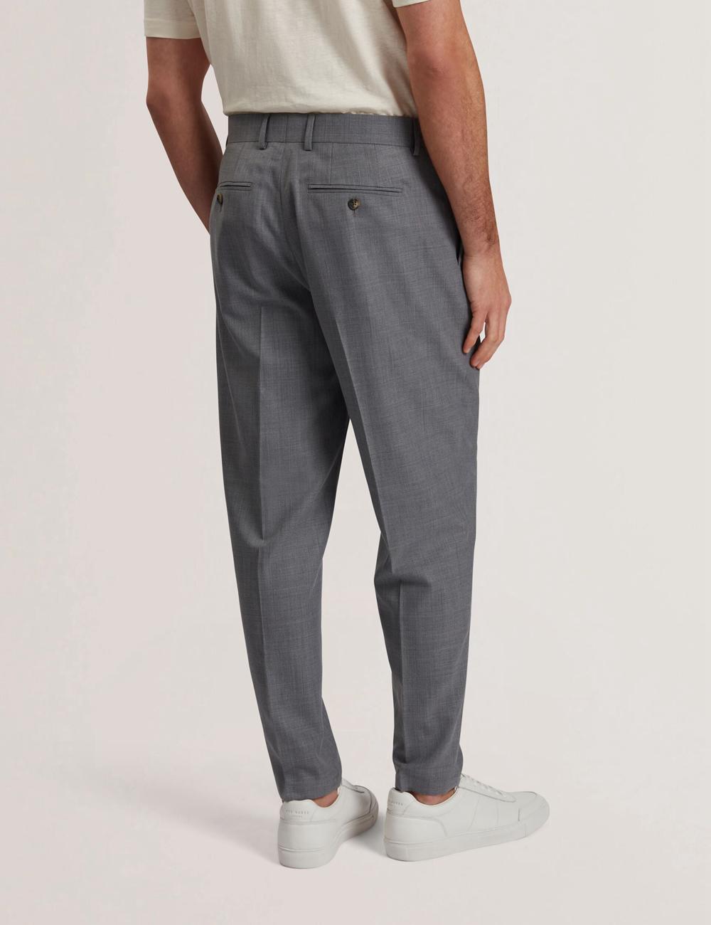 Pantalones Ted Baker SELWYNT - Lightweight Wool Blend Hombre Gris | GMYB-04963