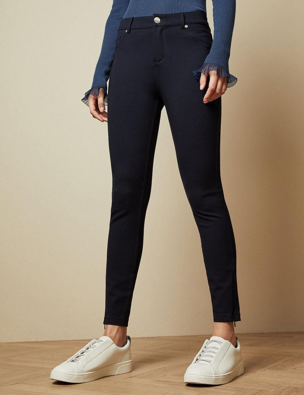 Pantalones Ted Baker STRENTI - Skinny Fit Zip Cuff Mujer Azules | KPEM-67428