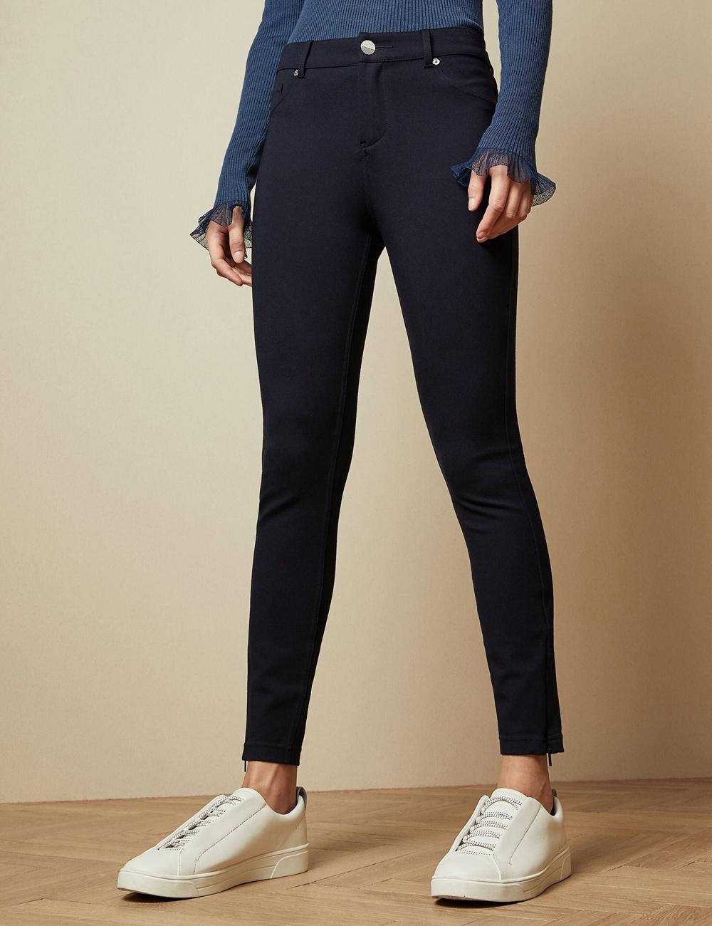 Pantalones Ted Baker STRENTI - Skinny Fit Zip Cuff Mujer Azules | KPEM-67428