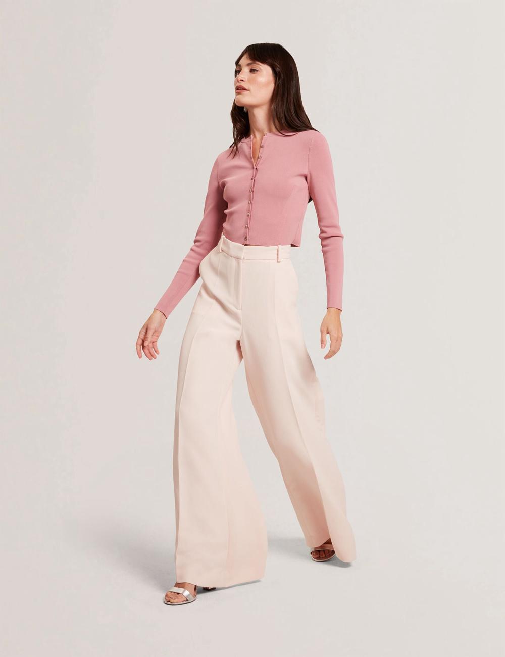Pantalones Ted Baker TRAGAT - Ultra Wide Leg Woven Tailored Mujer Rosas | WYBJ-15482