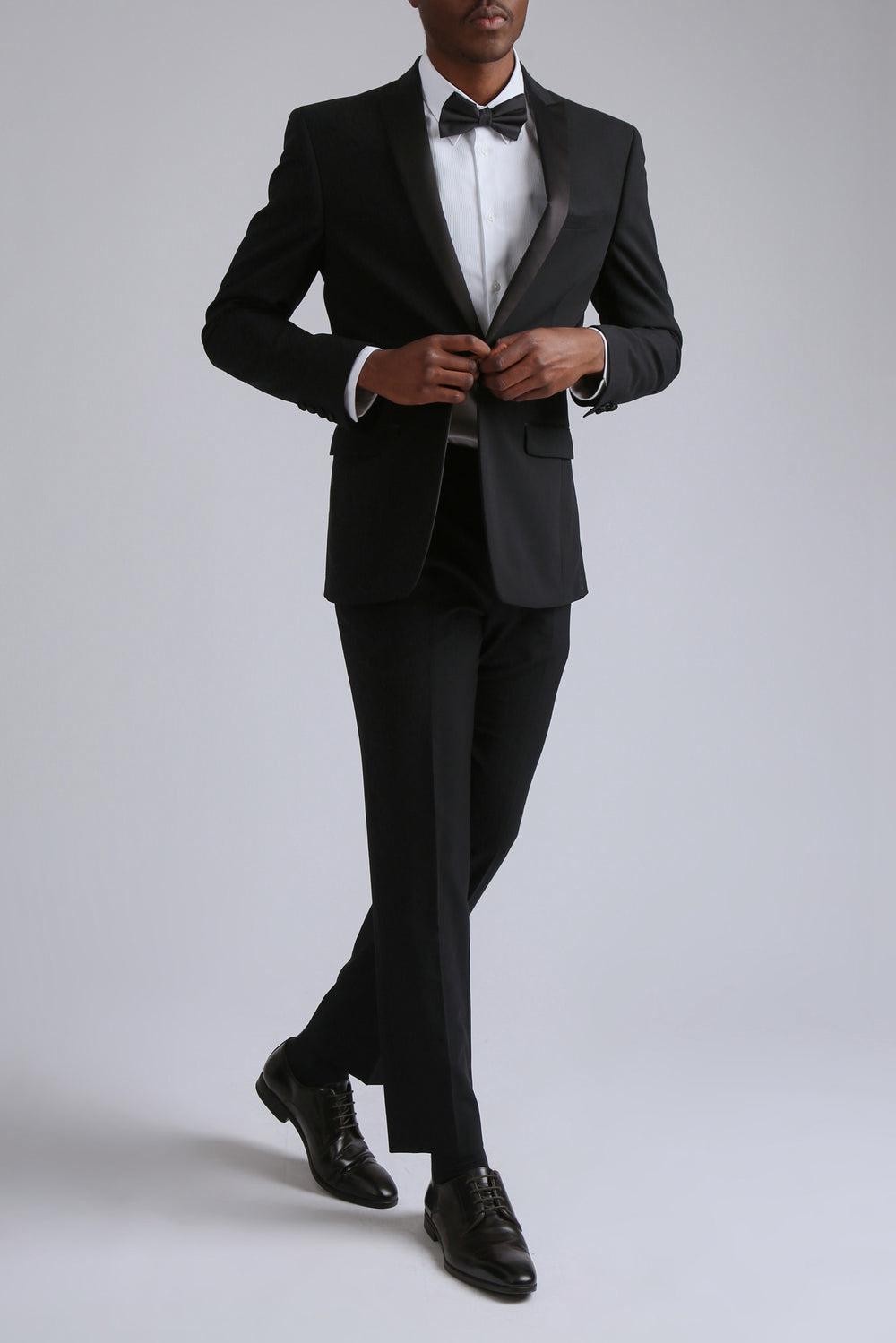 Pantalones Ted Baker TUXEDO SLIM TS - Slim Fit Black Tuxedo Suit Hombre Negras | LVHO-95238