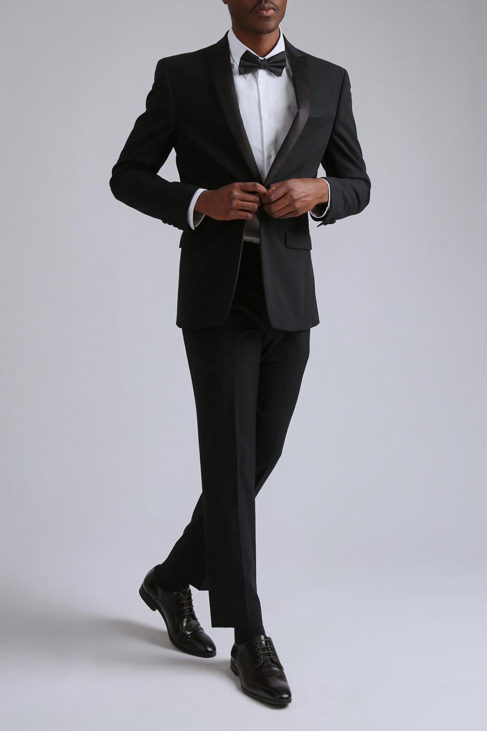 Pantalones Ted Baker TUXEDO SLIM TS - Slim Fit Black Tuxedo Suit Hombre Negras | LVHO-95238