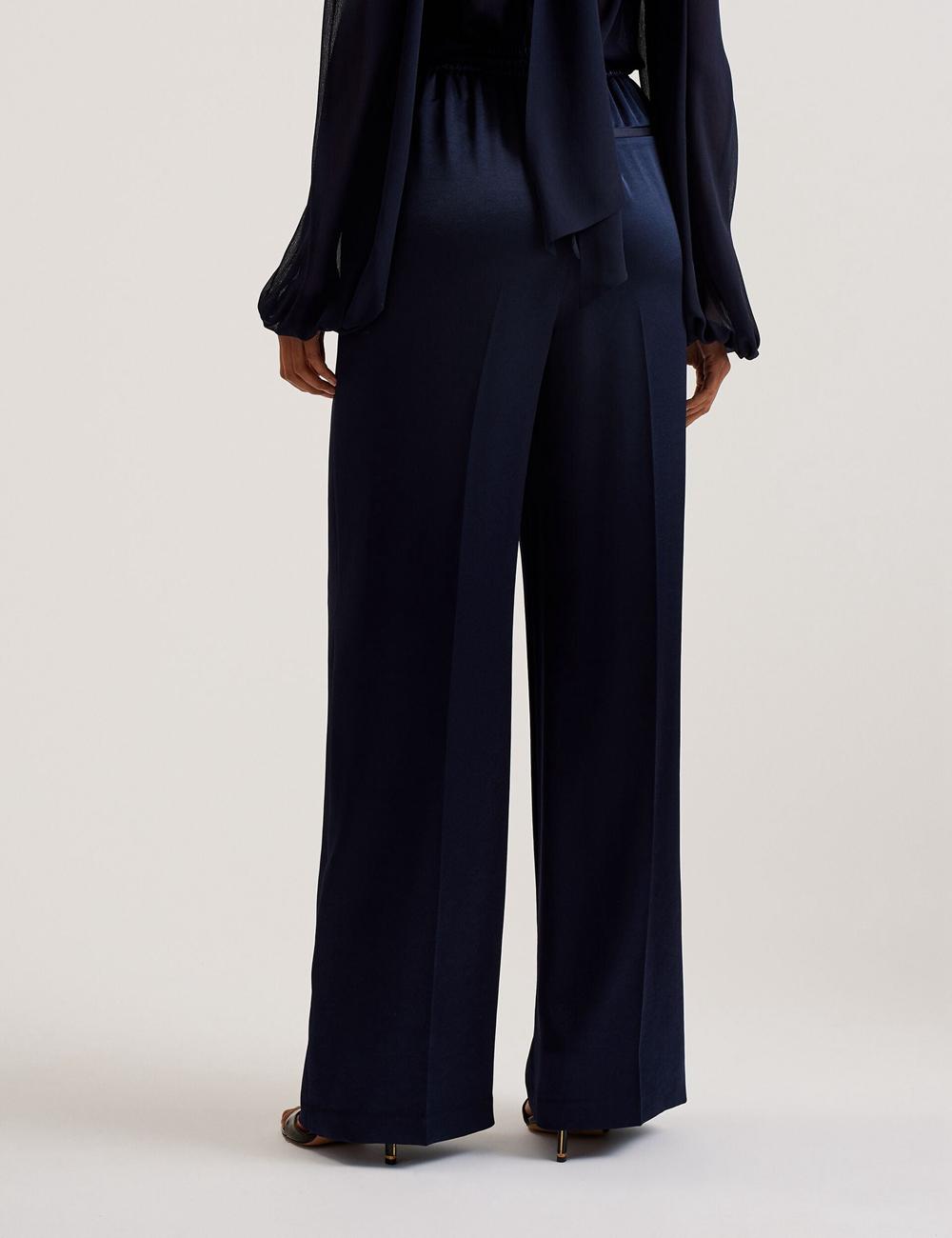 Pantalones Ted Baker UMAIBO - Satin Wide Leg Drawstring Joggers Mujer Negras | PHVL-69017
