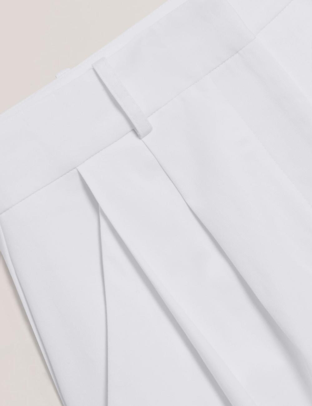 Pantalones Ted Baker ZOZIA - Pleated High Waist Wide Leg Mujer Blancas | PLOS-18705