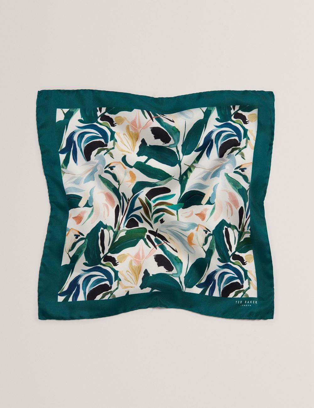 Pañuelos De Bolsillo Ted Baker BOYTONP - Botanical Floral Silk Pocket Hombre Ecru | OQNI-15470
