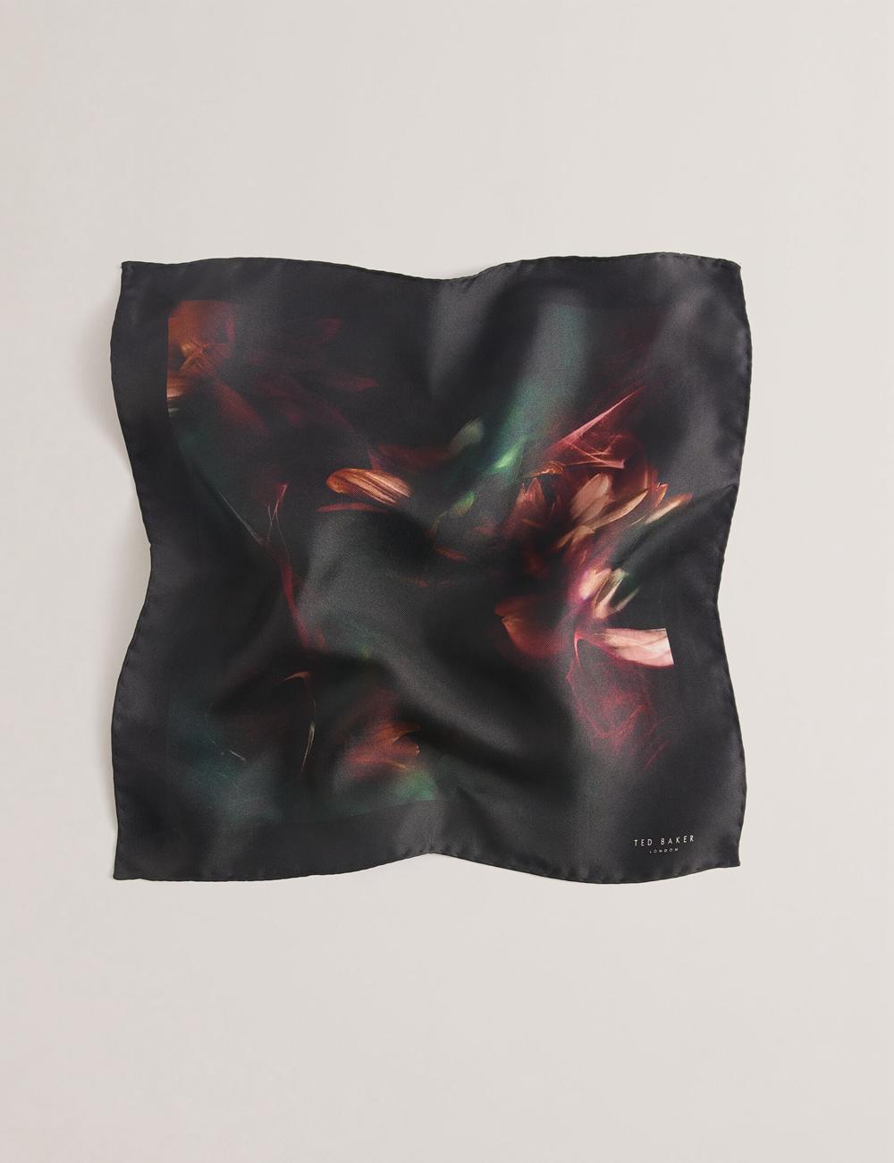 Pañuelos De Bolsillo Ted Baker DALLASE - Smokey Floral Print Silk Pocket Hombre Negras | YZUA-48127