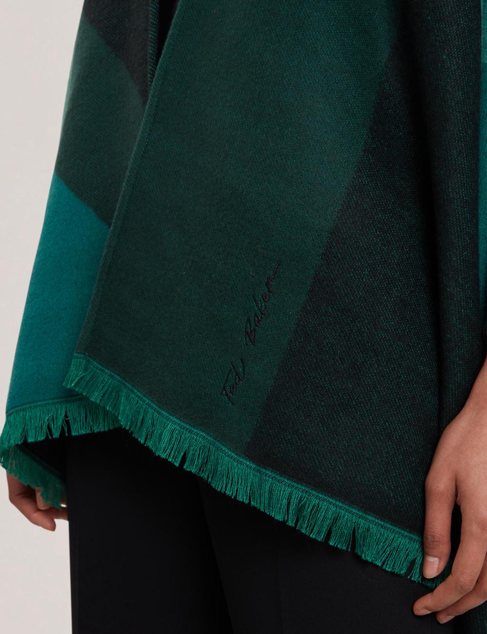 Ponchos Ted Baker SUFFIA - Colour Block Buckled Woven Mujer Verde | RIYG-04853
