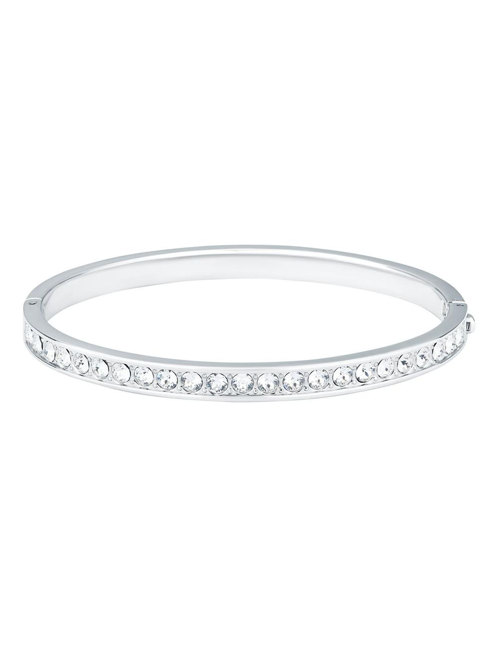 Pulseras Ted Baker CLEMARA - Crystal Hinge Bangle Mujer Plateadas | JNWF-53492