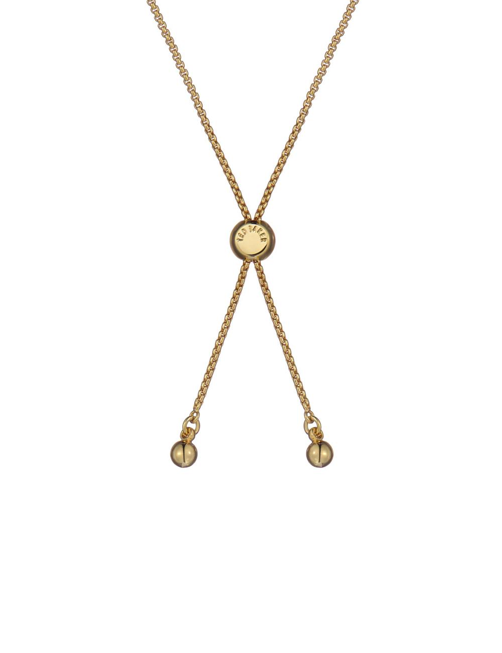 Pulseras Ted Baker FLORIE - Pearl Flower Adjustable Chain Mujer Doradas | GZRH-31768