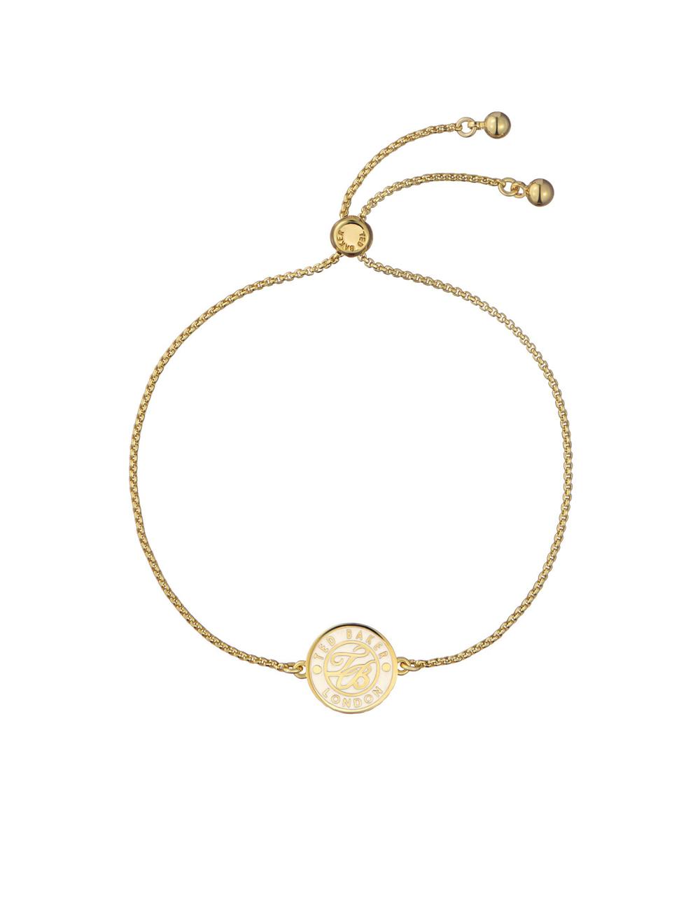 Pulseras Ted Baker MONELLE - Monogram Logo Coin Adjustable Mujer Doradas | KOUQ-19405
