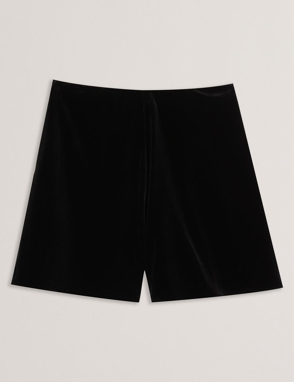 Short Ted Baker DURVLA - Velvet High Waisted Wide Leg Mujer Negras | RKWI-61972