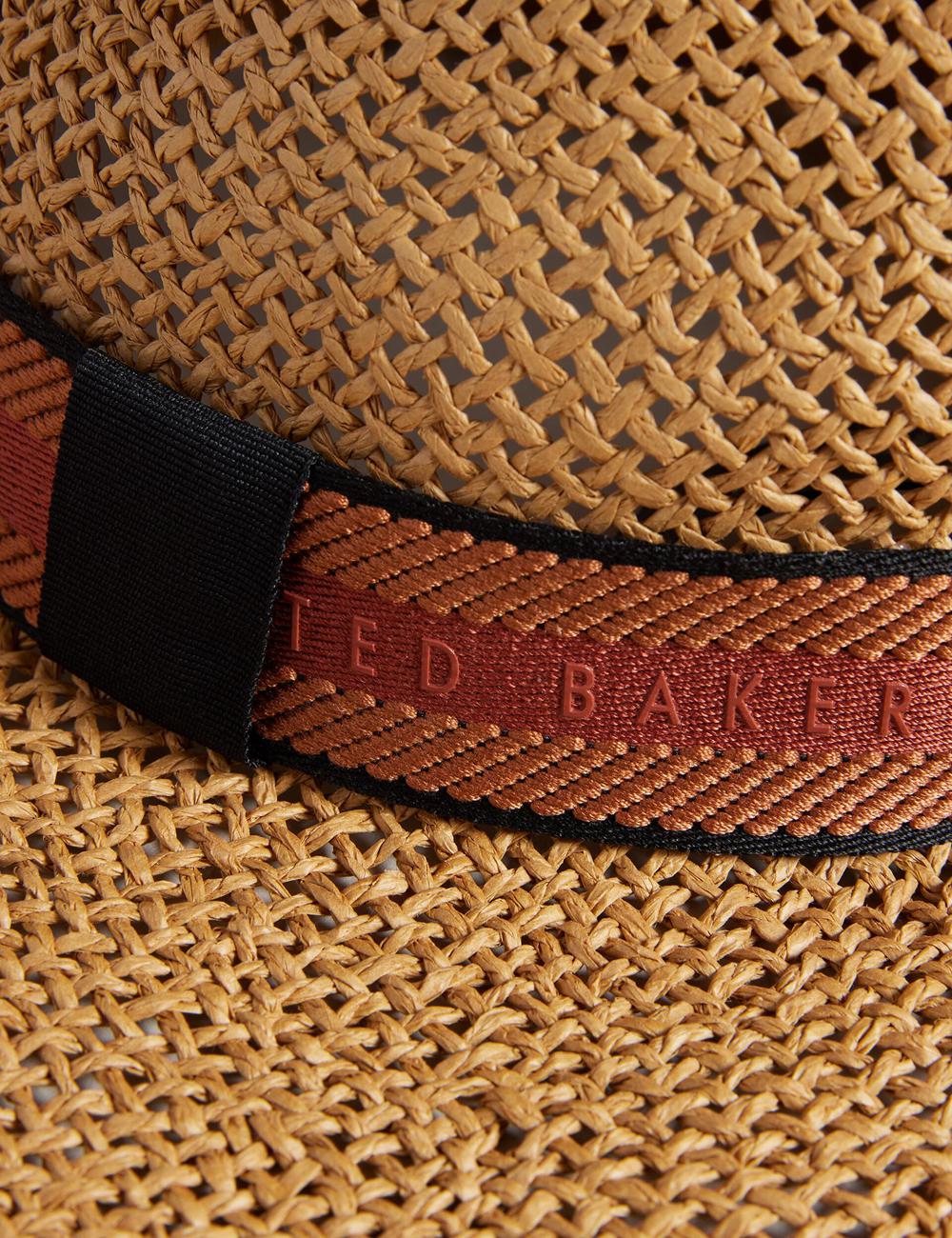Sombreros Ted Baker CLAIRIE - Straw Webbing Trim Mujer Ecru | CSKM-19082