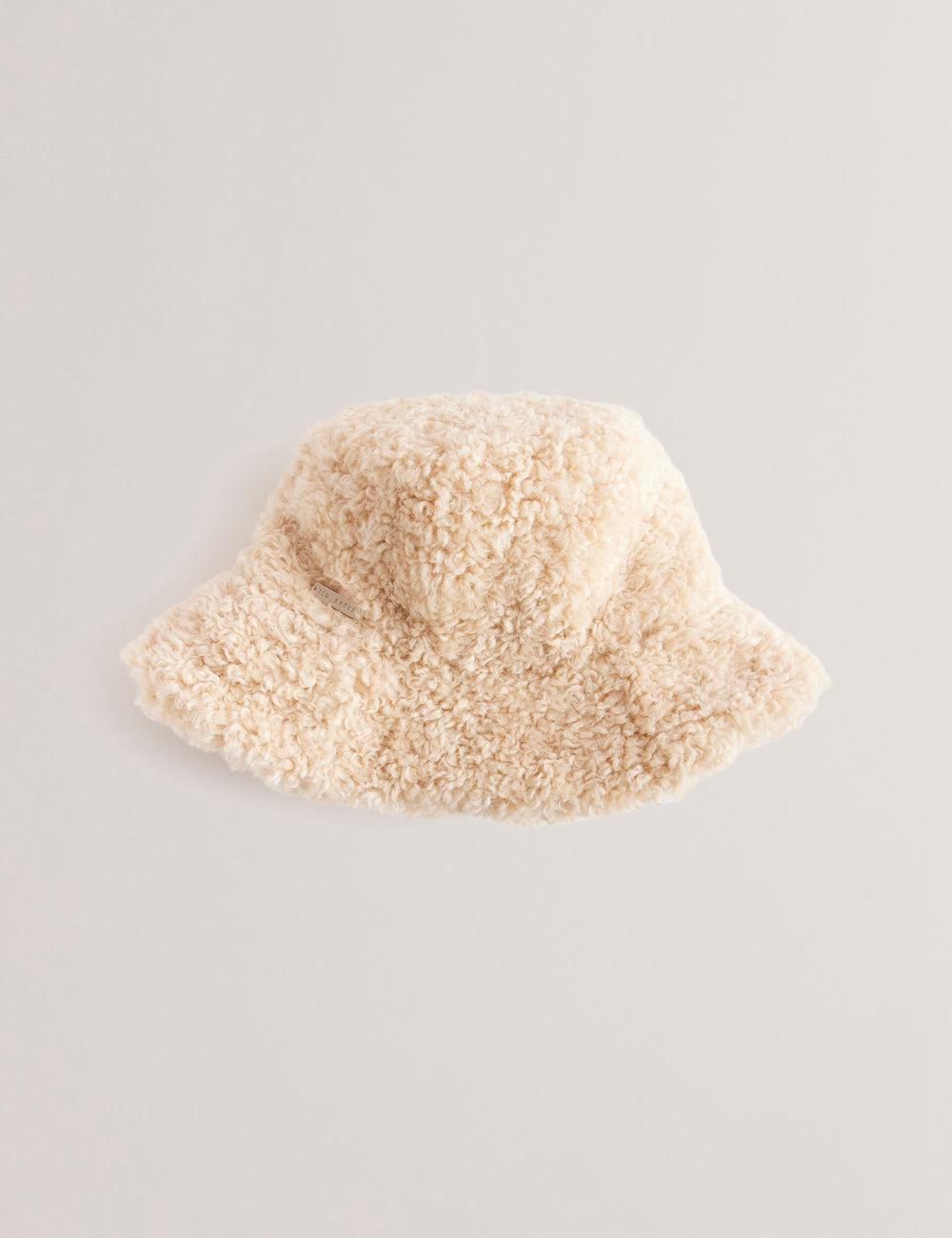 Sombreros Ted Baker FLUFFYI - Faux Shearling Wide Brim Mujer Natural | FBTR-54679