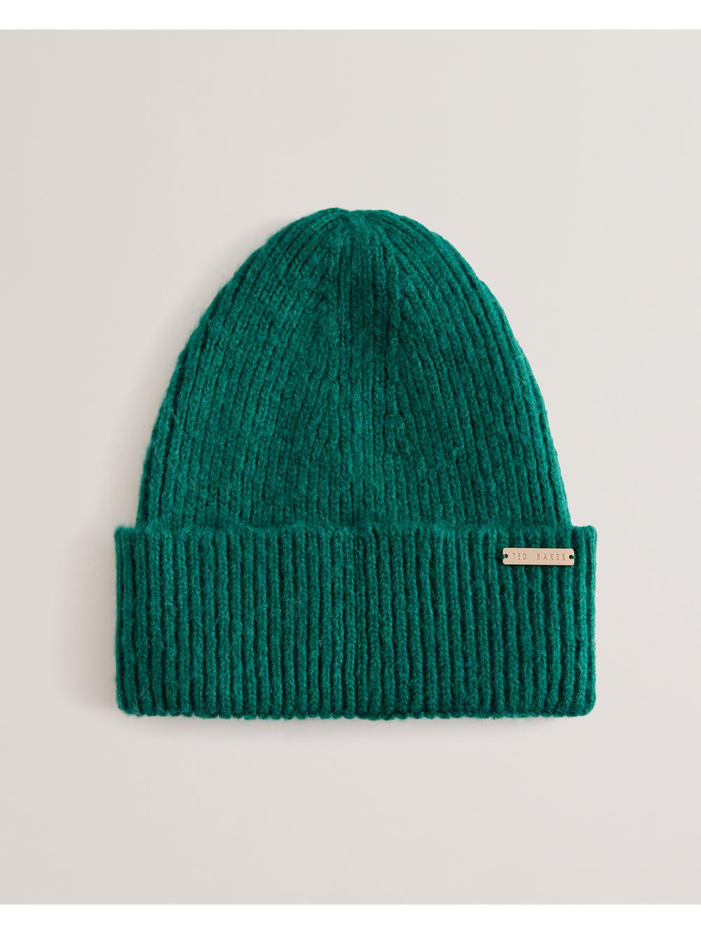 Sombreros Ted Baker LIDIAAS - Wool Blend Ribbed Knit Beanie Mujer Verde | NSIE-14506