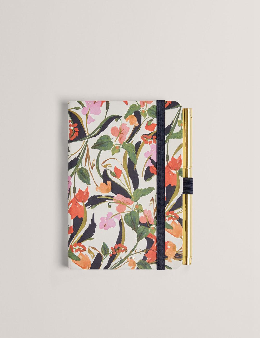 Stationary Ted Baker WHINNA - Floral Print A6 Notebook & Pen Mujer Blancas | VAEU-87409