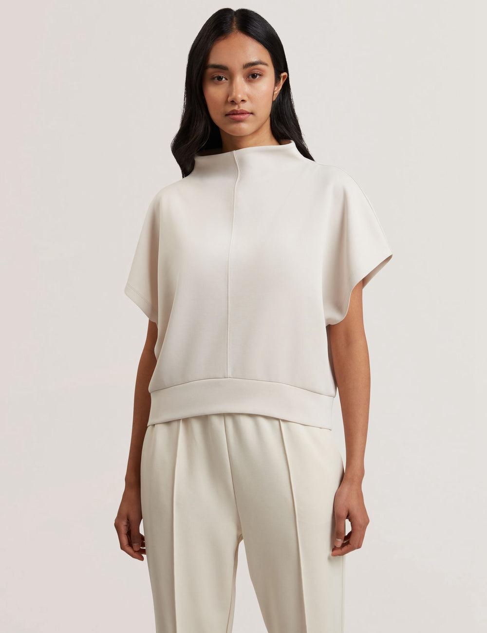 Sudaderas Ted Baker HALIYY - Funnel Neck Boxy Short Sleeve Mujer Ivory | WLEU-09612