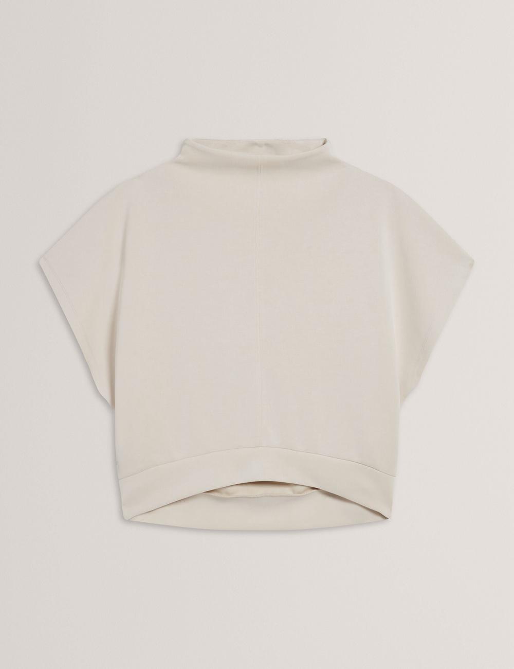 Sudaderas Ted Baker HALIYY - Funnel Neck Boxy Short Sleeve Mujer Ivory | WLEU-09612