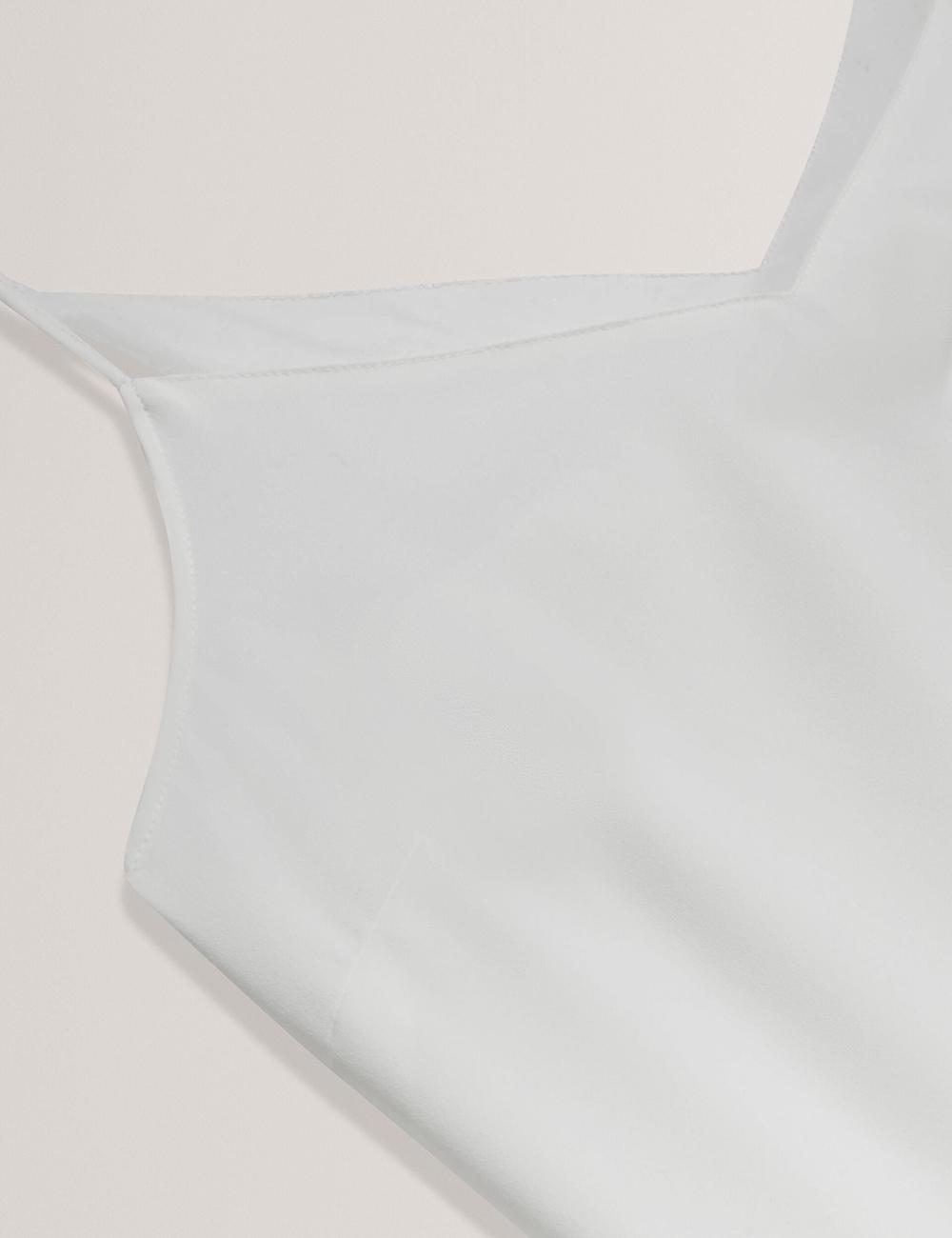 Tops Ted Baker LULEA - Chiffon Detail V-Neck Strappy Cami Mujer Ivory | ZHJD-14235