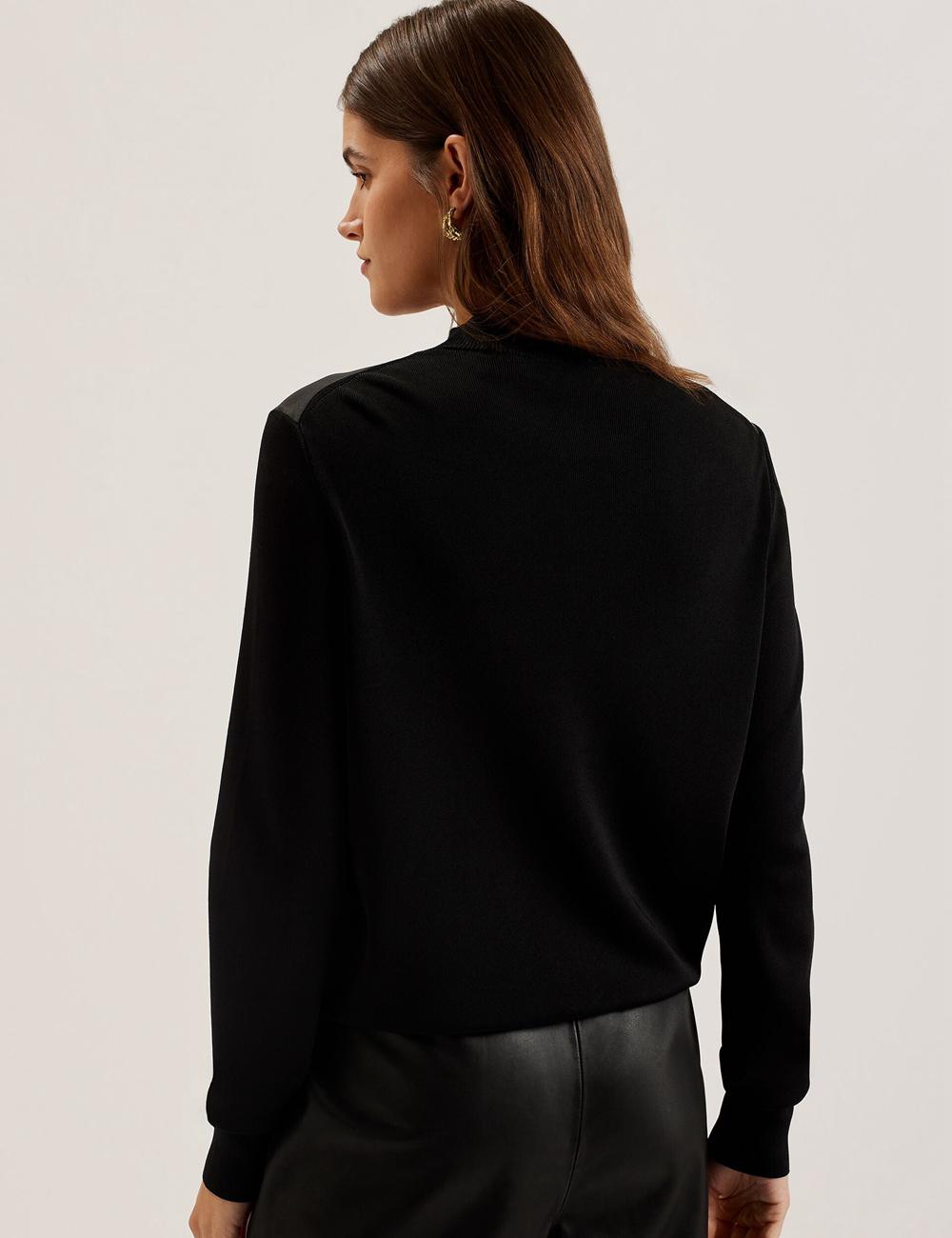 Tops Ted Baker TABITHR - Printed Panel Long Sleeve Knit Mujer Negras | OPER-29871