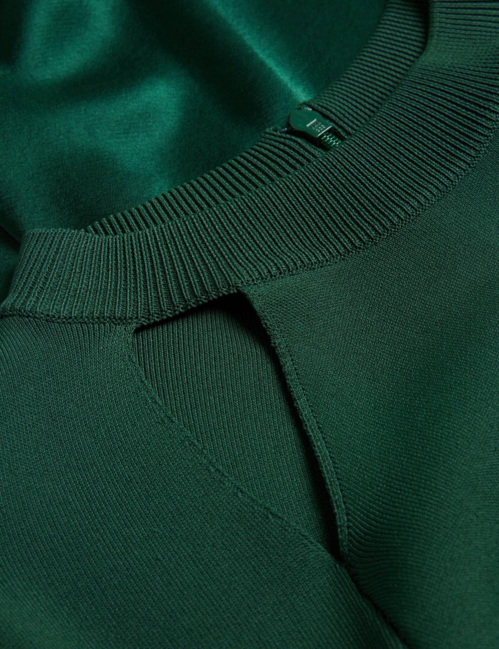 Vestido A Media Pierna Ted Baker ALFEIOS - Long Sleeve Satin Skirt Mujer Verde | BONZ-38792