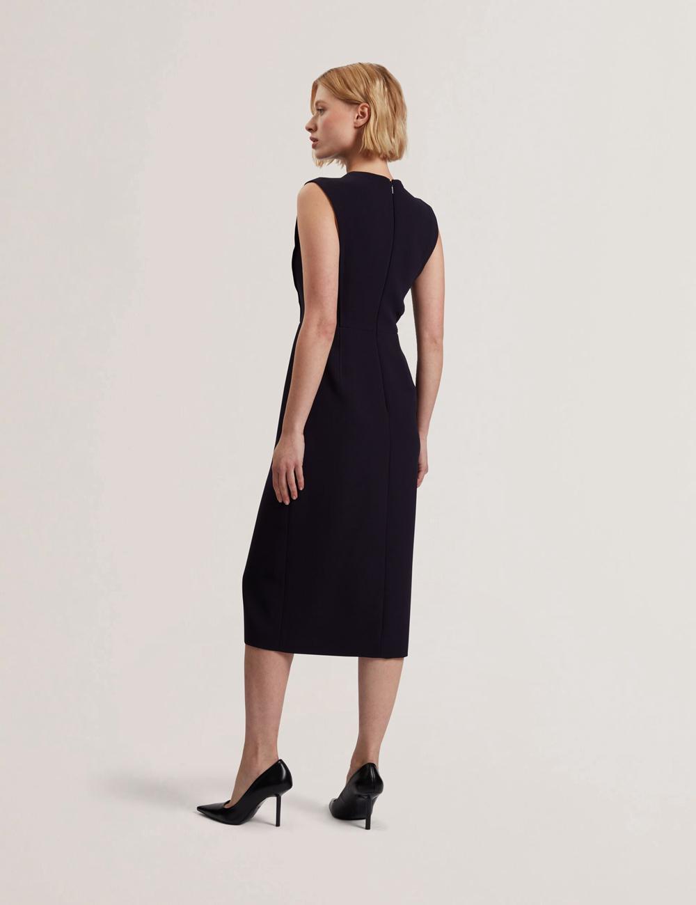 Vestido A Media Pierna Ted Baker MANABDL - Tailored Sleeveless With Front Split Mujer Azul Marino | WESQ-37260