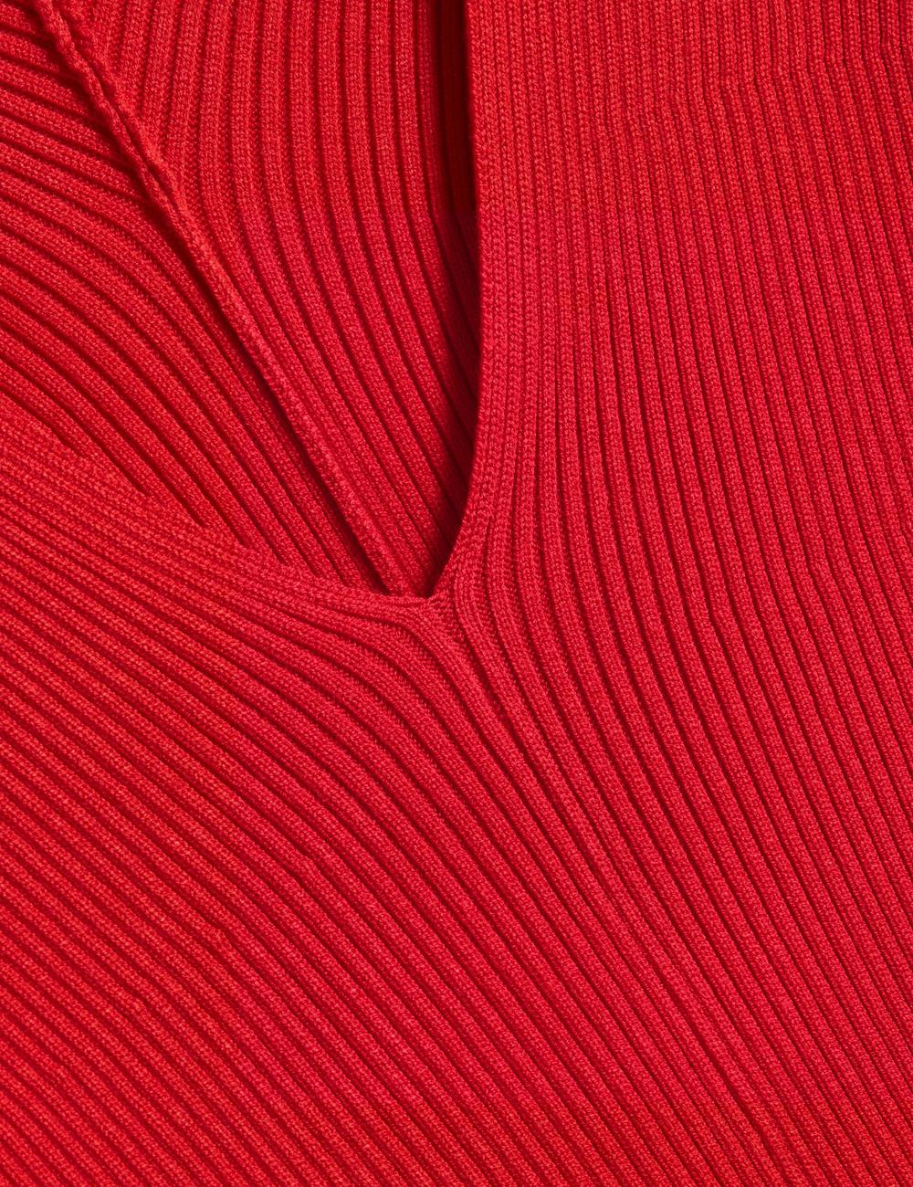 Vestido A Media Pierna Ted Baker PRICILA - Shaped Sleeve Knitted Bodycon Mujer Rojas | WLIT-21839