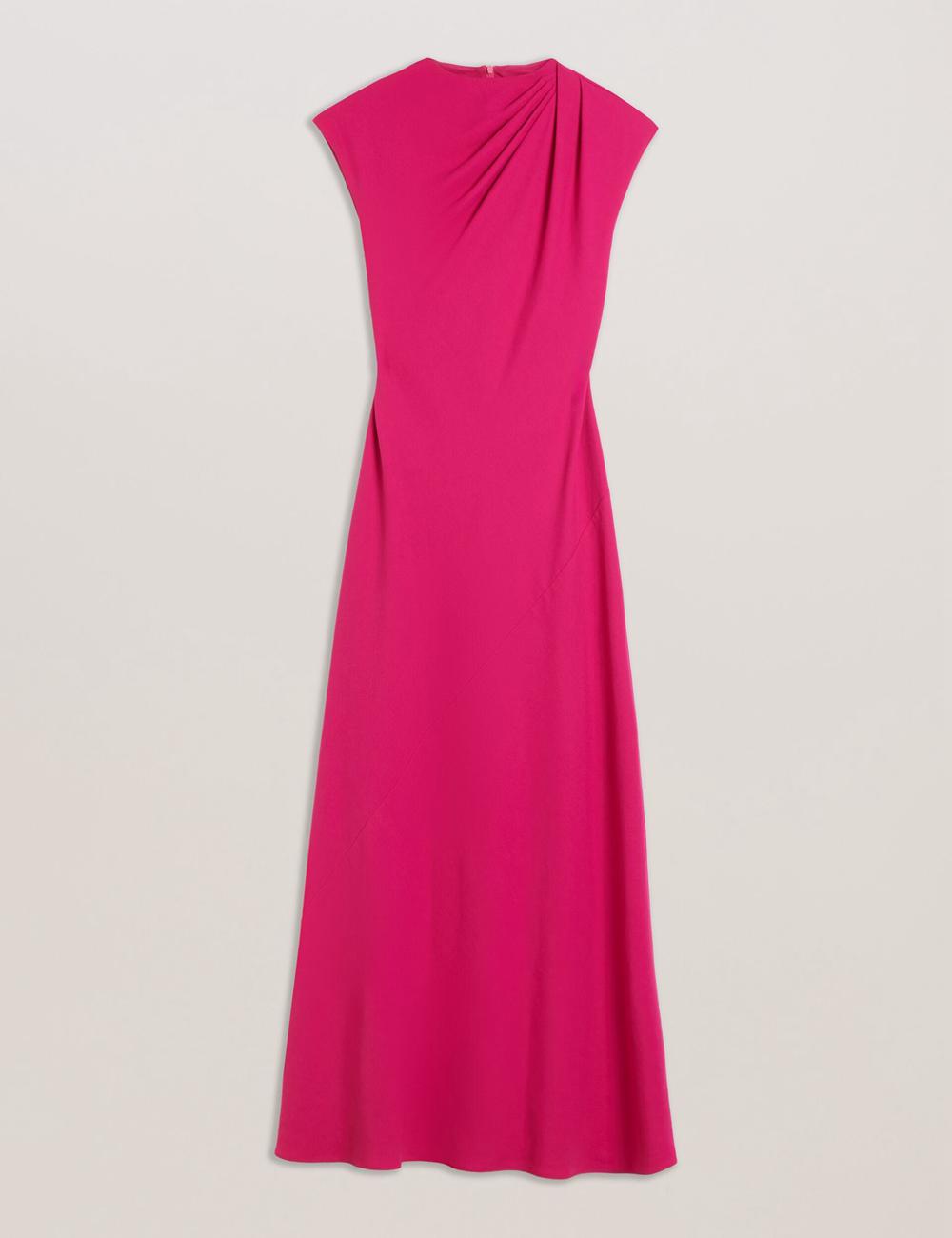Vestido Largo Ted Baker EREAS - Drape Neckline Cap Sleeve Mujer Rosas | WJZT-89475