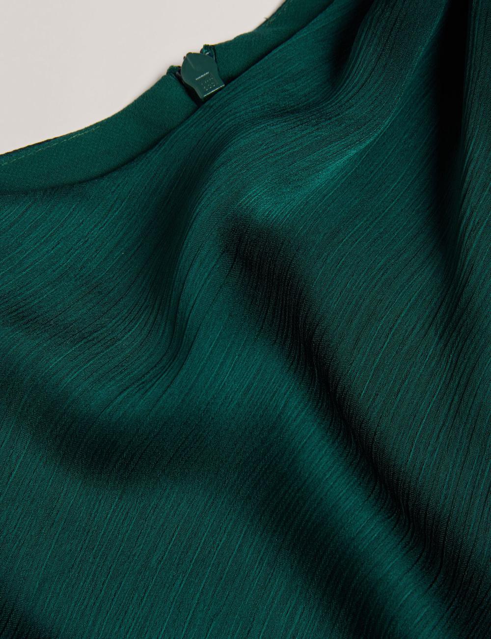 Vestido Largo Ted Baker RIMINI - Chiffon Drape Neck Detail Mujer Verde | DTHS-01359